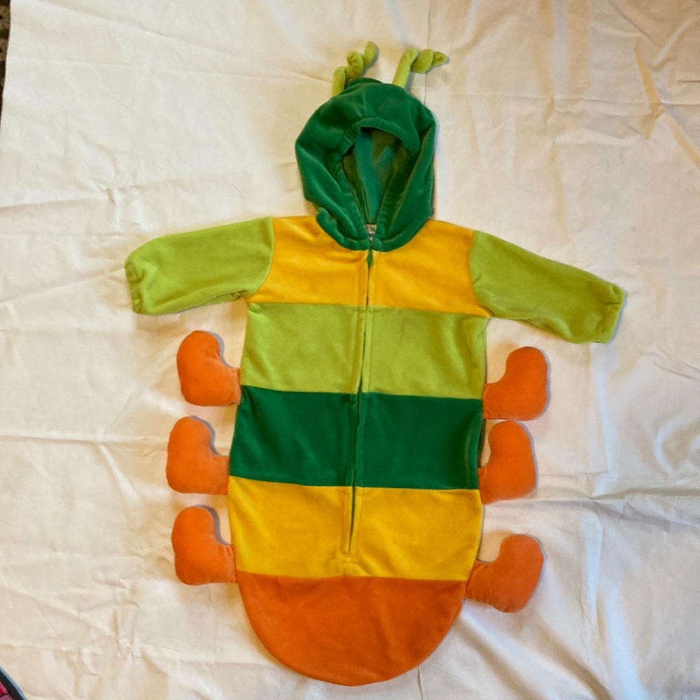 Plush caterpillar costume
